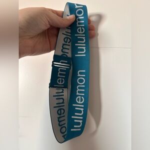 Lululemon adjustable headband Blue and White